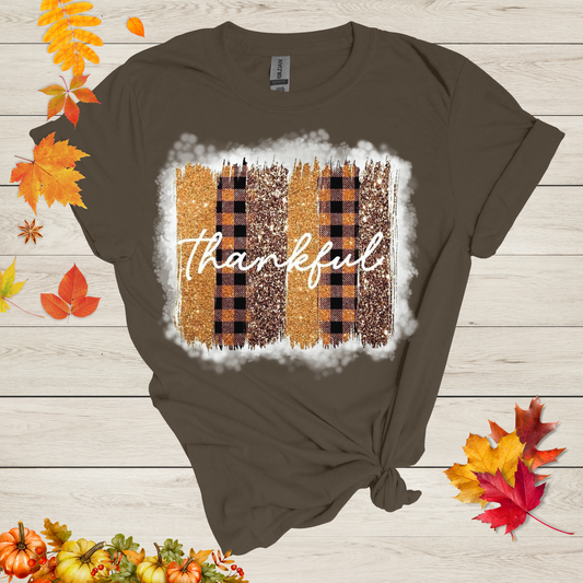"Thankful" Plaid T-Shirt